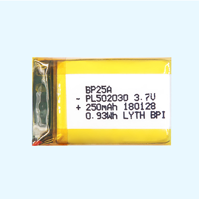 502030聚合物鋰電池250mAh,可用于車載定位器,對講機,體重稱,體溫槍