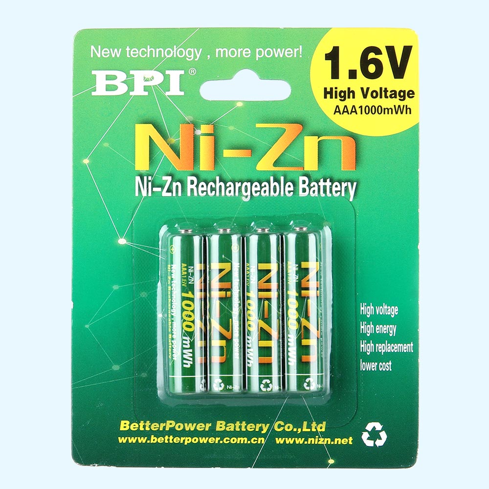 BPI跨境電商用1.6V1000mWh毫瓦時鎳鋅可充電電池7號強電壓強動力電池,應用于剃須刀,鼻毛剪